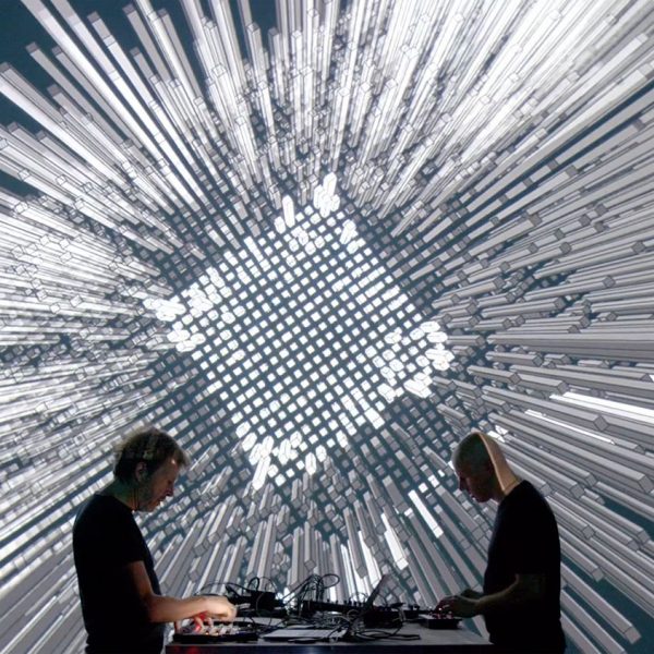 VIDEOPOLIS, 2025. Antoine Schmitt et Franck Vigroux- crédit photo Quentin Chevrier.